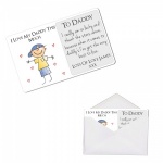 Personalised I Love My Daddy This Much Metal Wallet / Purse Sentimental Card